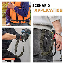 Nylon Outdoor Tactical Spring Lanyard&nbsp;AJEW-WH0752-319B