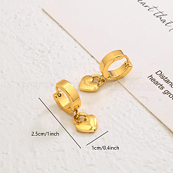 Elegant Stainless Steel Heart Hoop Earrings&nbsp;IX4549