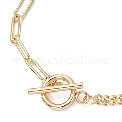 Brass Micro Pave Clear Cubic Zirconia Heart & Ring Link Bracelets&nbsp;BJEW-JB13159