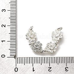 Brass 4 Flowers Links Connector Charms&nbsp;KK-K378-59S