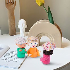 30Pcs 5 Colors Mini Straw Hat for Doll Decorative Accessories&nbsp;DIY-BC0014-20