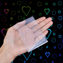 100Pcs 4 Styles Rectangle Laser PP Name Card Holders&nbsp;ABAG-CY0001-04