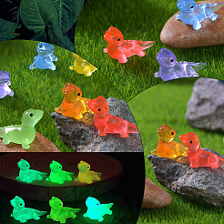 60Pcs 6 Colors Luminous Resin Lizard Figurines&nbsp;DJEW-SP0001-12
