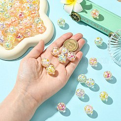Plating Transparent Acrylic Beads&nbsp;TACR-CJC0001-12