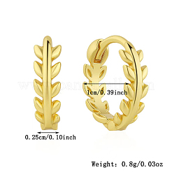 S925 Silver Leaf Hoop Earrings Fashionable and Delicate Ear Jewelry&nbsp;FP4888-1