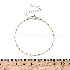 Women's 304 Stainless Steel Cuboid Link Chains Bracelets&nbsp;BJEW-G790-04GP