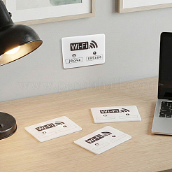 4Pcs Self-adhesive Acrylic Wifi Password & Network Public Signs&nbsp;AJEW-BC0010-62