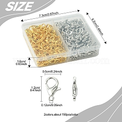 300Pcs 2 Colors Zinc Alloy Lobster Claw Clasps&nbsp;FIND-FS0003-33