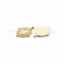 Ion Plating(IP) 304 Stainless Steel Pendant Enamel Settings&nbsp;STAS-N097-125LG