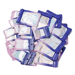 60Pcs 6 Styles Rectangle Glitter Holographic PVC Resealable Packaging Bags&nbsp;ABAG-FP0001-06B