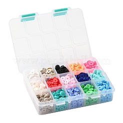 150G 15 Colors Handmade Polymer Clay Beads&nbsp;CLAY-JP0001-14-8mm