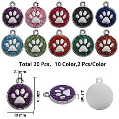 20Pcs 10 Colors Enamel Charms&nbsp;ENAM-SZ0001-95