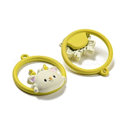 Spray Painted Zinc Alloy Pendant&nbsp;PALLOY-Q459-01