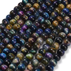 Natural Tiger Eye Beads Strands&nbsp;G-F591-18-8mm-09
