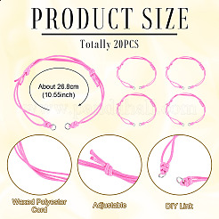 20Pcs Waxed Polyester Cord Bracelet Making&nbsp;AJEW-TAC00093