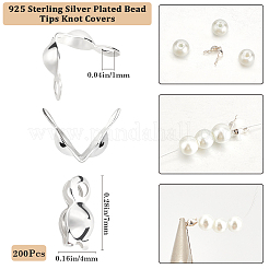 200Pcs Brass Bead Tips Knot Covers&nbsp;KK-BBC0015-90S-03