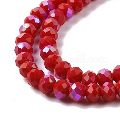 Electroplate Opaque Solid Color Glass Beads Strands&nbsp;EGLA-A044-P4mm-L22