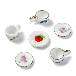 8Pcs 4 Styles Handmade Porcelain Beads&nbsp;PORC-CJ0001-20