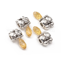 Antique Silver Plated Alloy Pendants&nbsp;PALLOY-L225-Q01-AS