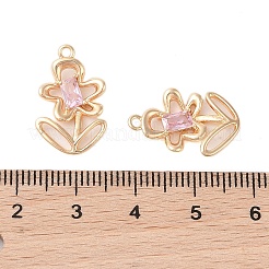 Brass Glass Pendants&nbsp;KK-N254-50B-G