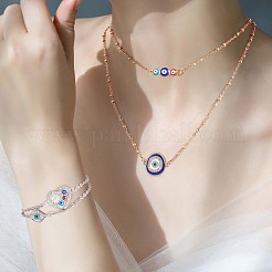 20Pcs Eye Enamel Charm Connector Mixed Shape Evil Eye Charm Assorted Evil Eye Connector for Jewelry Necklace Bracelet Earring Making Crafts&nbsp;JX220A