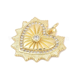 Brass Micro Pave Cubic Zirconia Pendants&nbsp;X-KK-U058-58A-G