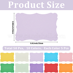 50Pcs 10 Colors DIY Paper Blank Greeting Cards&nbsp;AJEW-CP0010-26A