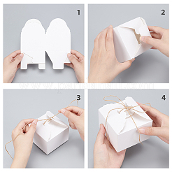 Square Foldable Creative Kraft Paper Box&nbsp;CON-BC0001-29B