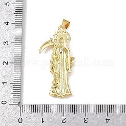 Brass Micro Pave Cubic Zirconia Pendants&nbsp;KK-R230-11G