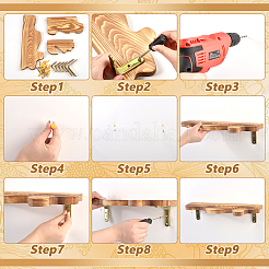 2 Bags Cloud Wood Wall Storage Rack&nbsp;DIY-WA0001-36
