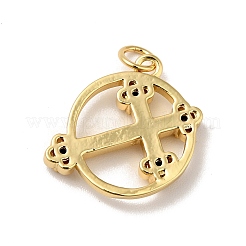 Rack Plating Brass Micro Pave Cubic Zirconia Pendants&nbsp;KK-H431-19G