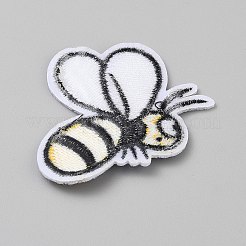 Polyester Embroider Thread Iron on Sew On Patches&nbsp;PATC-WH0023-04C