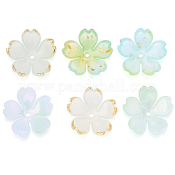 125Pcs 5 Colors Acrylic Bead Caps&nbsp;OACR-BM0001-10