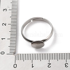 Non-Tarnish 304 Stainless Steel Pad Ring Settings&nbsp;STAS-K278-11B-P