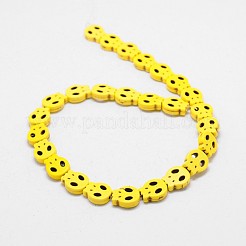 Skull Synthetic Turquoise Beads Strands&nbsp;TURQ-I023-28x25mm-08