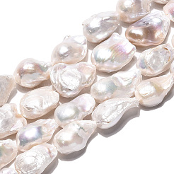 Natural Baroque Pearl Keshi Pearl Beads Strands&nbsp;PEAR-S019-05E
