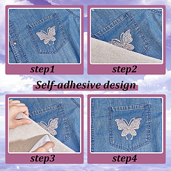 10Pcs 2 Colors Resin Rhinestone Iron on/Sew on Cloth Patches&nbsp;DIY-NB0014-54