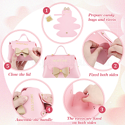 40 Bags Bowknot Handbag Shaped PU Leather Candy Gift Tote Boxes&nbsp;CON-WA0001-26