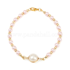 4Pcs 4 Colors Glass Pearl Round Beaded Link Bracelets for Women&nbsp;BJEW-JB11975