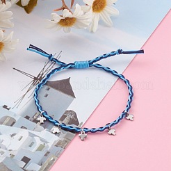 Adjustable Nylon Thread Braided Bead Bracelets&nbsp;BJEW-JB06058-04