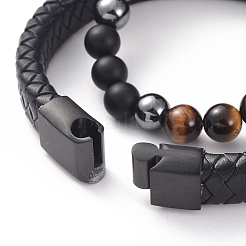 Unisex Stackable Bracelets Sets&nbsp;BJEW-JB04896-03