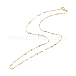 Brass Column Link and Cable Chains Necklace for Women&nbsp;NJEW-P265-31G