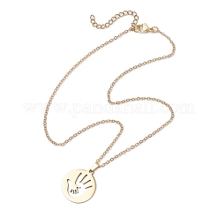Mother's Day 304 Stainless Steel Pendant Necklace&nbsp;NJEW-TA00194-04