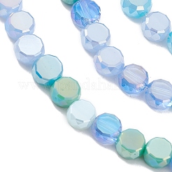 Gradient Color Electroplate Glass Bead Strands&nbsp;GLAA-E042-03C