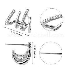 Crystal Rhinestone Claw Stud Earrings&nbsp;JE918A