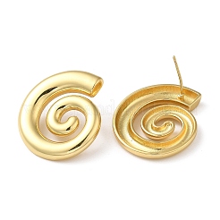Rack Plating Brass Vortex Stud Earrings for Women&nbsp;EJEW-Z019-14G