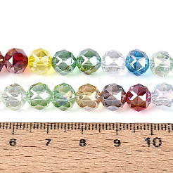 AB Color Plated Transparent Glass Round Beads Strands&nbsp;EGLA-T029-8mm-12T-01