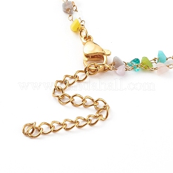 Glass Beaded Multi-strand Anklets&nbsp;AJEW-AN00428