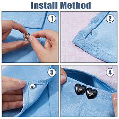 18Pcs 9 Colors Alloy Adjustable Jean Button Pins&nbsp;BUTT-FH0001-015