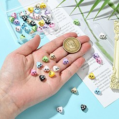 45Pcs 9 Colors Baking Paint Zinc Alloy Beads&nbsp;FIND-CJ0003-85